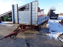 Bunge LKW Anhänger Plattformgröße Breite 245cm Länge 715cm mit Druckluftanalage Plattformanhänger Fabrikat Bunge TYP AP 80T Fahrzeug Ident Nr 32159590 mit Alubordwänden