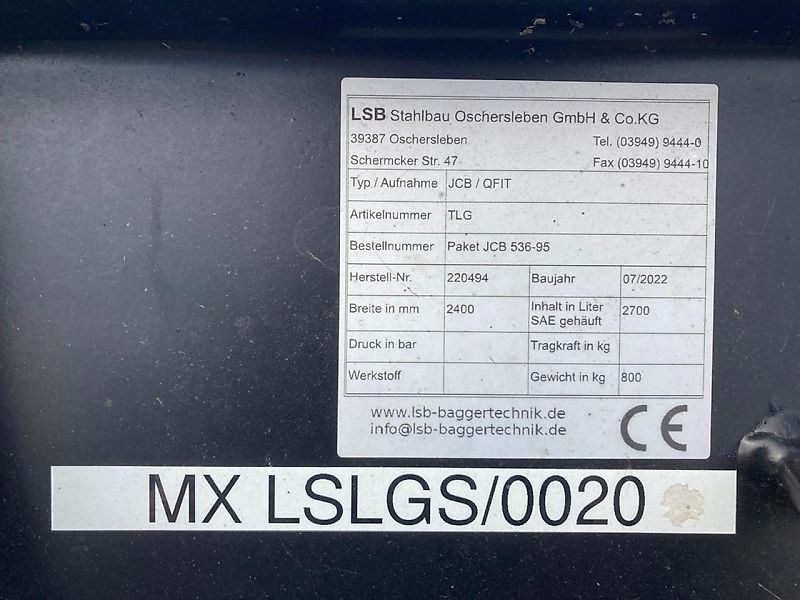JCB LSB LEICHTGUTSCHAUFEL JCB Q-FIT
