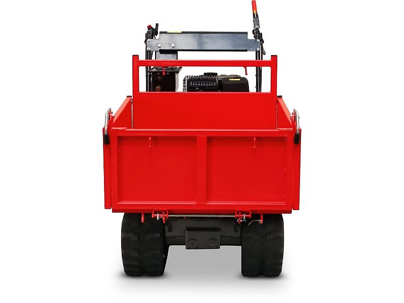 SCHORR RR500DHKB2 Minidumper PRO 500kg mit Kiste, Kipphydraulik und Mitfahrplattform 9,2 PS Motor Raupendumper