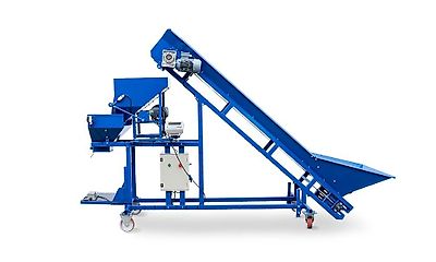 ROLMET Absackwaage für Kartoffeln, Karotten, Zwiebeln  WE-1 / Wagopakowarka do pakowania warzyw /  Máquina de pesaje y envasado WE-1
