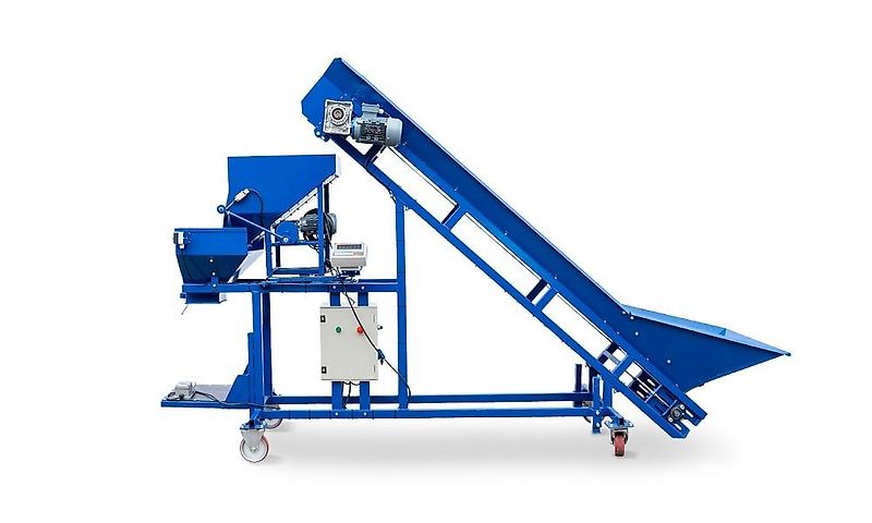 ROLMET Absackwaage für Kartoffeln, Karotten, Zwiebeln WE-1 / Wagopakowarka do pakowania warzyw / Máquina de pesaje y envasado WE-1