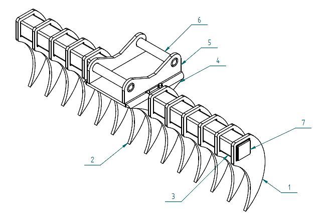 TOP-AGRO Minibagger Rechen, 1m und 1,2m TOP-AGRO Neu!!!